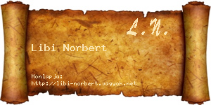 Libi Norbert névjegykártya